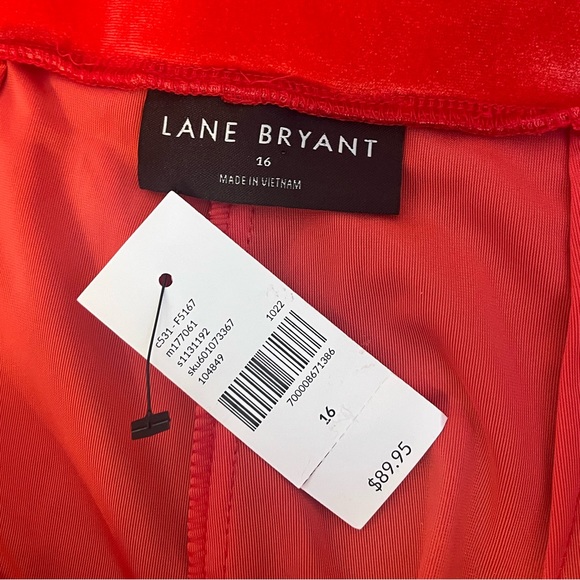 ❣️🆕Lane Bryant Mid Rise Red Velvet Flare Pants❣️ - Picture 8 of 11